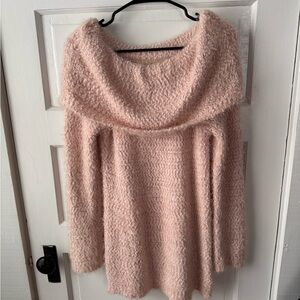 LC Lauren Conrad Blush Off-Shoulder Sweater